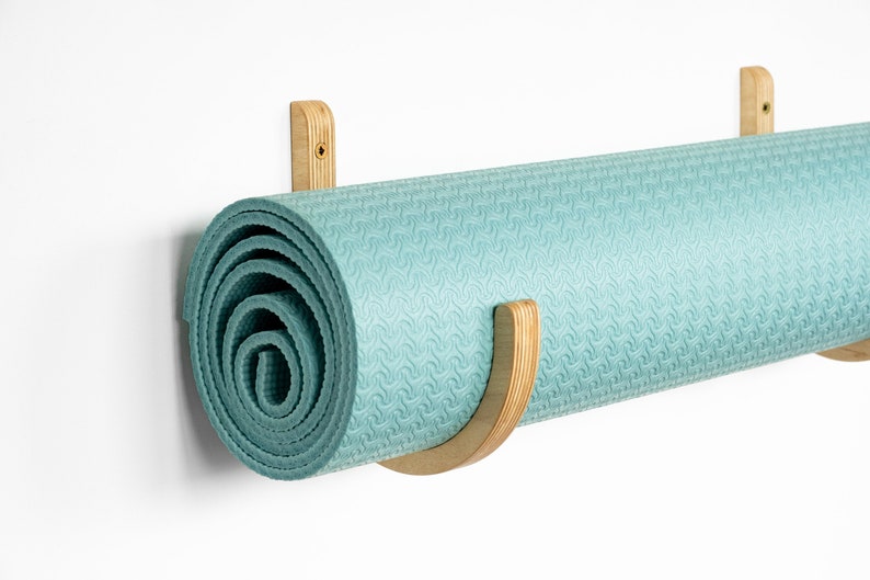 Wooden Wall Holders for Yoga Mat Wall Mount Yoga Mat Hook Foam Etsy