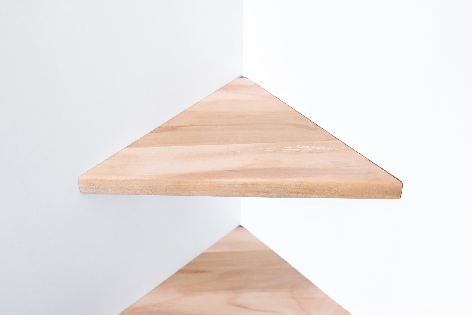 Corner Triangle Shelf Wooden Floating Shelf Kitchen Shelf Etsy