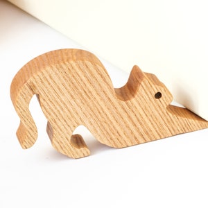 Tope de puerta de ceniza / Tope de puerta Gato / decoración de Halloween / Soporte de puerta / Sostenga la puerta / Puerta Hodor Cat / Tope de puerta de madera / Bisagras de cuña de puerta