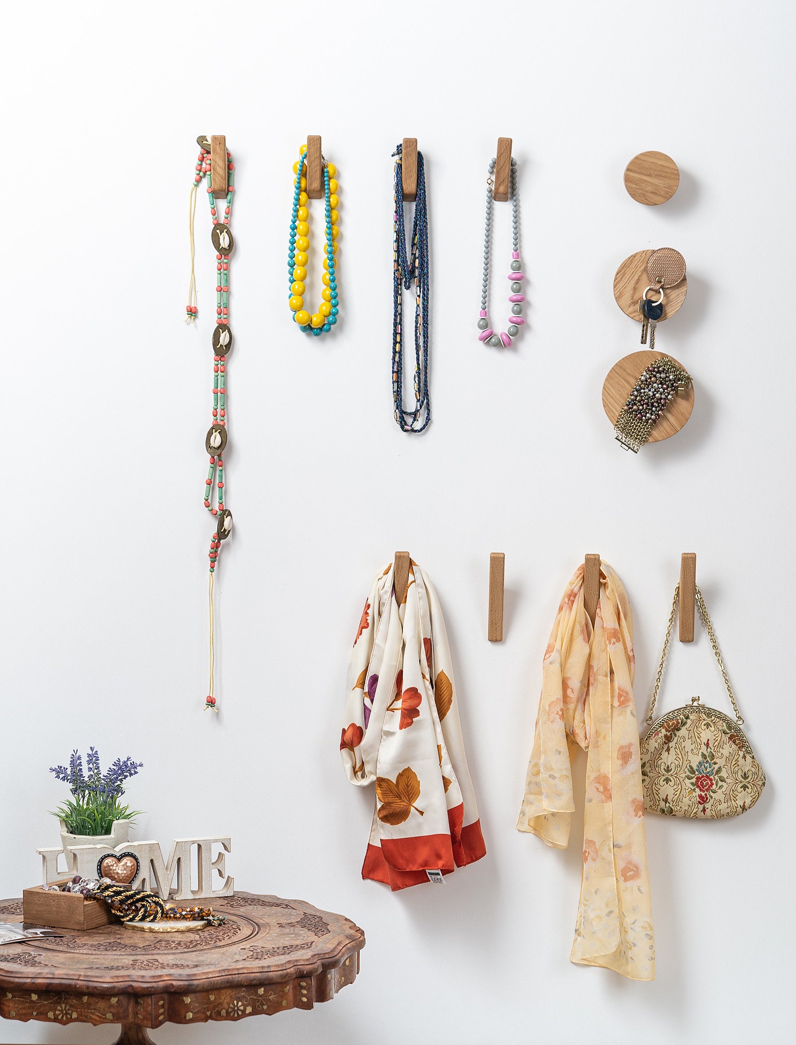 DIY Hook Hanger for Jewelry Organization - Muslin and Merlot
