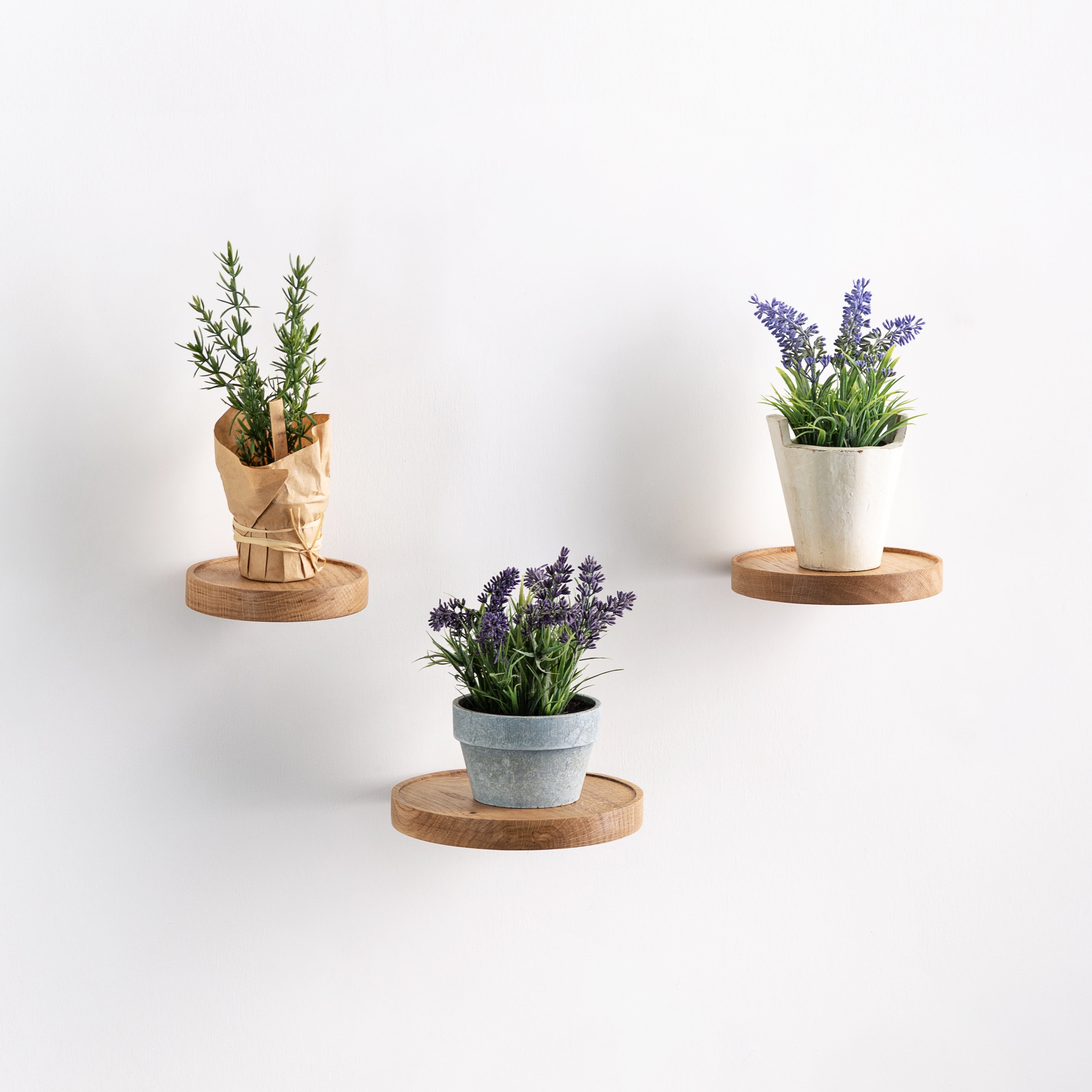 Small Round Shelf Plant Shelf Wall Plant Holder Floating Etsy UK