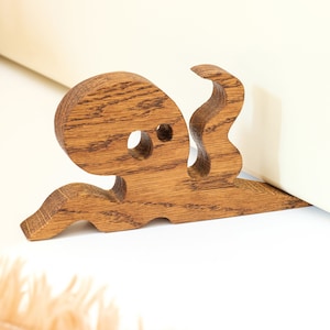 Wooden octopus door stopper, oak door stop, wooden door stop, funny octopus