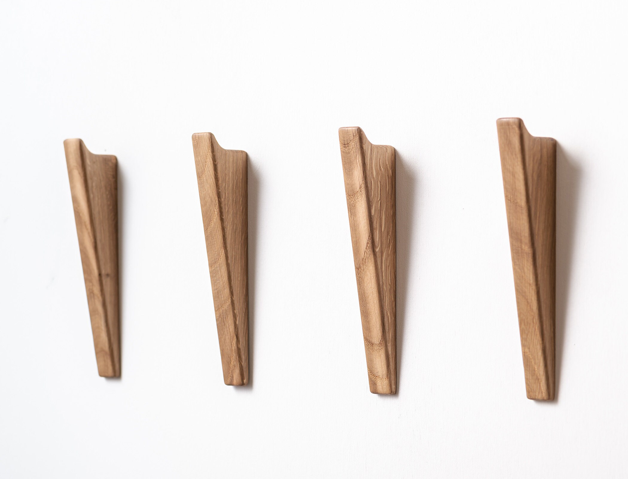 Oak Wood Wall Hooks Coat Hooks Etsy