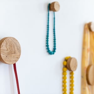 Big wall hook, Wooden wall hooks, modern coat hooks, decorative hooks for Clothes, Towels and Accessories, dot coat hook,