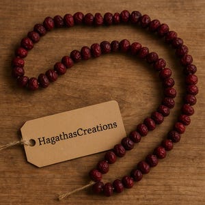 Guirlanda de cranberries de 1,8 m de altura – Decoração rústica de Natal feita à mão pela Hagatha’s Creations