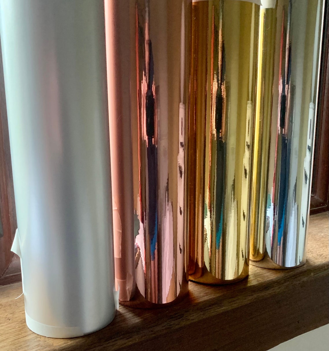 Oracal 351 A4 chrome craft vinyls in Rose gold Gold Chrome Etsy