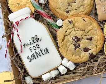 Milk For Santa, Milk Bottle Embosser & Cutter Set | Festive Reverse Pop-up Debosser Stamp | Christmas Baking Gift Ideas