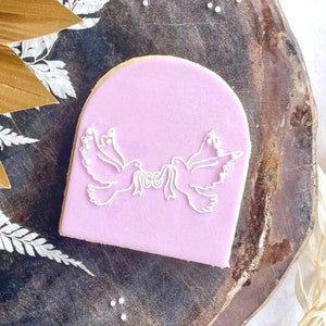 Love Birds Embosser Stamp - Reverse Embosser Stamp For Weddings - Fondant Cookie Stamps - Marriage Embossers - Cake Decorations For Weddings