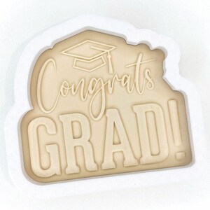 Graduation Embosser Stamp & Cookie Cutter Set - Congrats Grad! Reverse ...