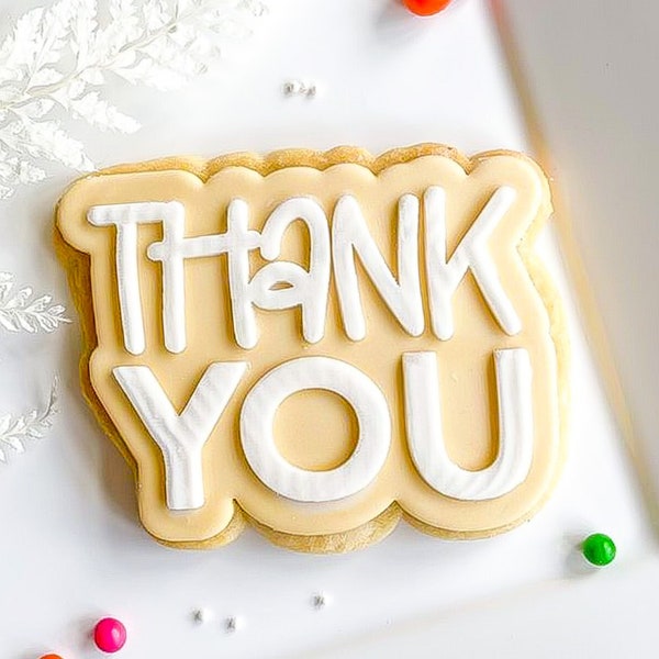 Thank You Embosser Stamp & Cookie Cutter Set