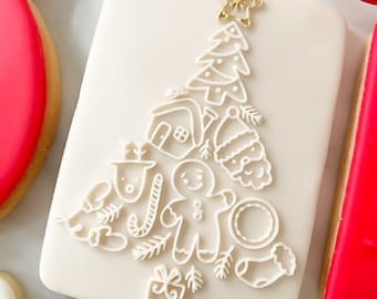 Christmas Reverse Embosser Stamp - Christmas Tree Embosser