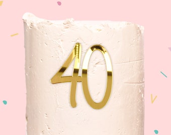 Adorno para tarta con números de acrílico / Adorno para tarta personalizado con la edad / Números de acrílico espejo / Varios tamaños disponibles