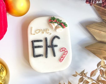 Love Elf Reverse Embosser | Festive Reverse Pop-up Debosser Stamp | Christmas Baking Gift Ideas