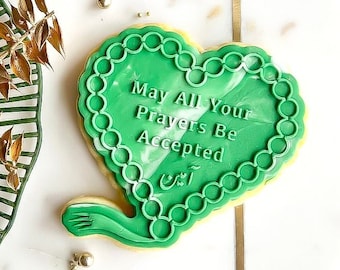 May All Your Prayers Be Accepted Ameen (Urdu) Prayer Beads Eid Mubarak or Ramadan Stamp & Cookie Cutter Set
