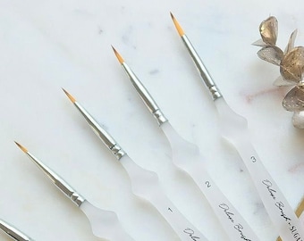 Deluxe Paint Brushes, Food Safe, Acrylic Grip Handle - x5 Sizes Available