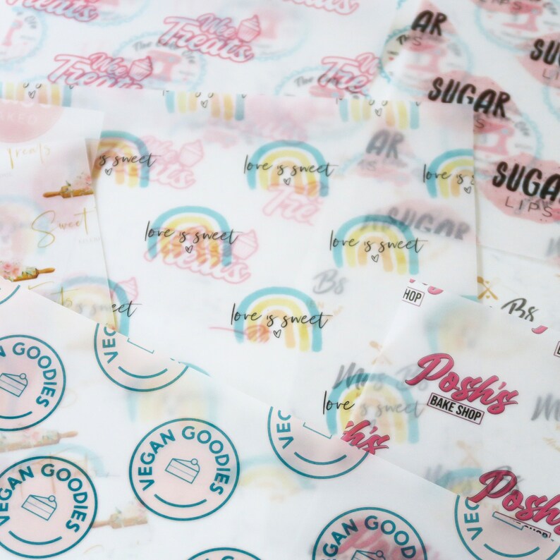 Personalised Packaging Paper Premium Branded Vellum Paper Etsy UK