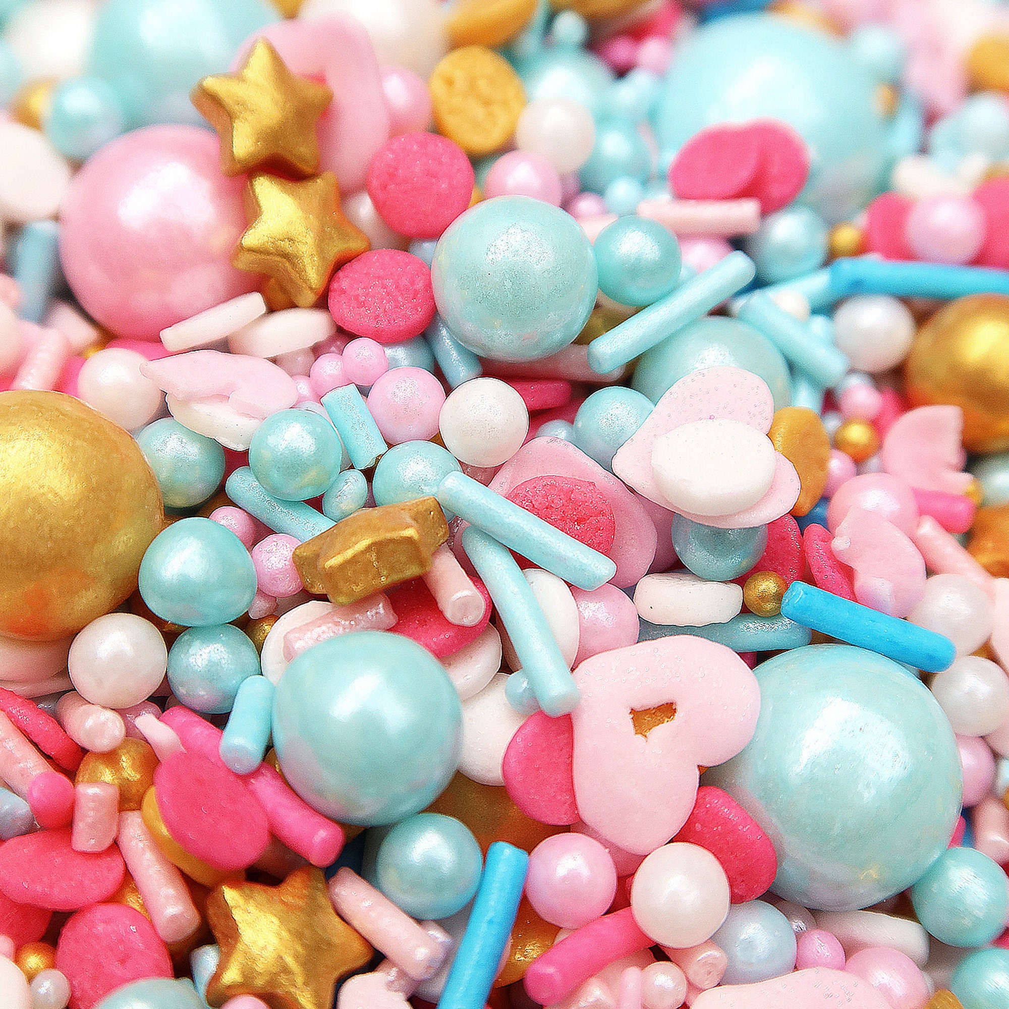 Confetti Delight Sprinkle Mix Pink Blue White & Gold Etsy