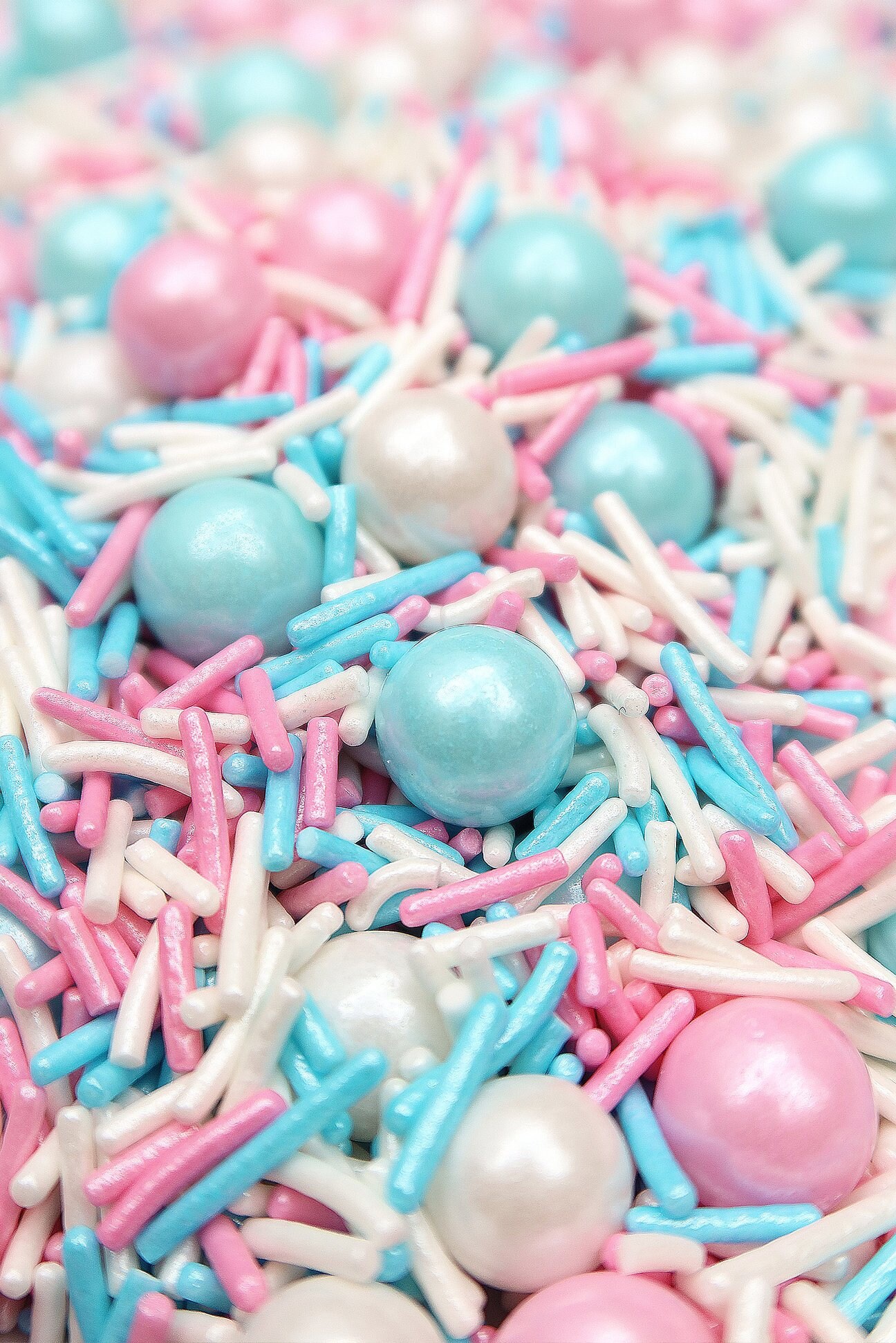 Big Reveal Sprinkles Pink Blue & White Sprinkle Mix Etsy