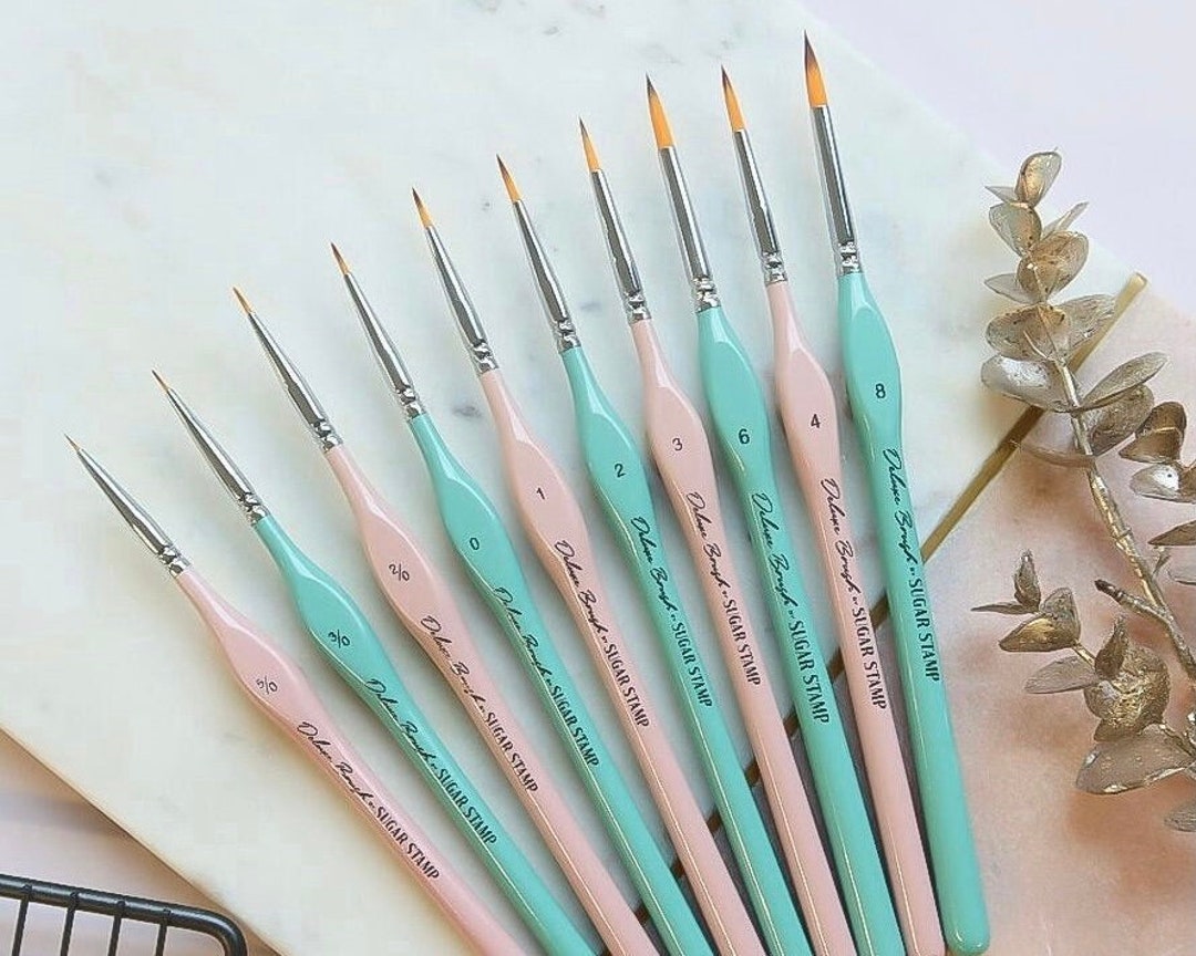 Deluxe Detail Paint Brushes, Food Safe, Easy Grip Handle X10 Sizes Available Etsy
