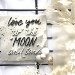 Fathers Day Embosser Stamp - Love You To The Moon And Back Reverse Embosser Stamp