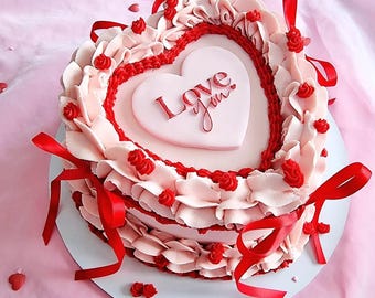 Love You Embosser & Heart Cookie Cutter Set – Valentine's Day Baking