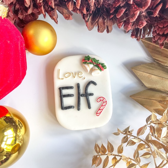 Love Elf Reverse Embosser | Festive Reverse Pop-up Debosser Stamp | Christmas Baking Gift Ideas
