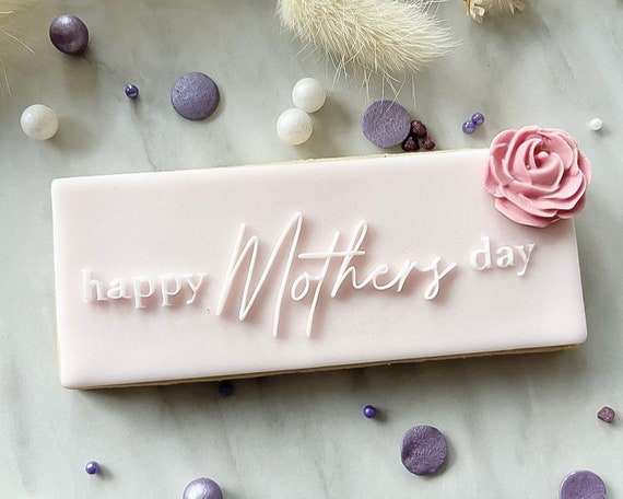 Mothers Day Embosser - Happy Mothers Day Reverse Rectangle Stamp