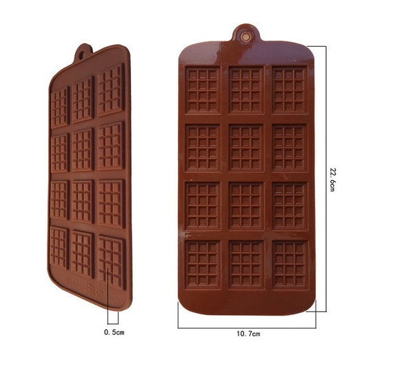 Mini Chocolate Bar Mold Silicone Food Grade 12 Cavity 