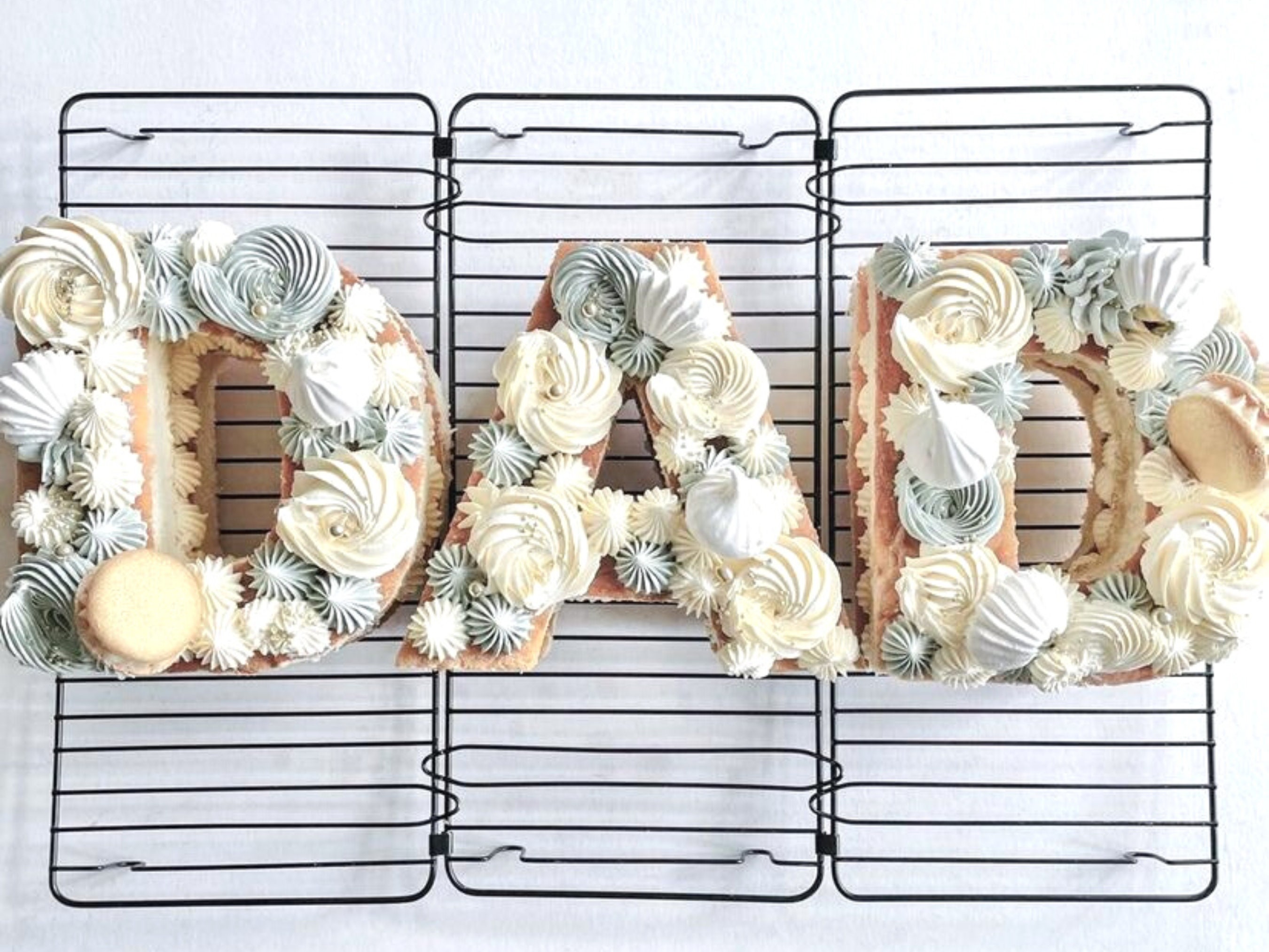 Letter Shaped Father's Day Cake - Measuring Cups, Optional