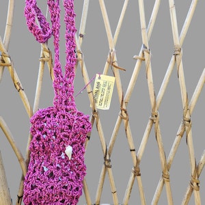 Hand Made water bottle bag Hemp & Cotton Fair trade