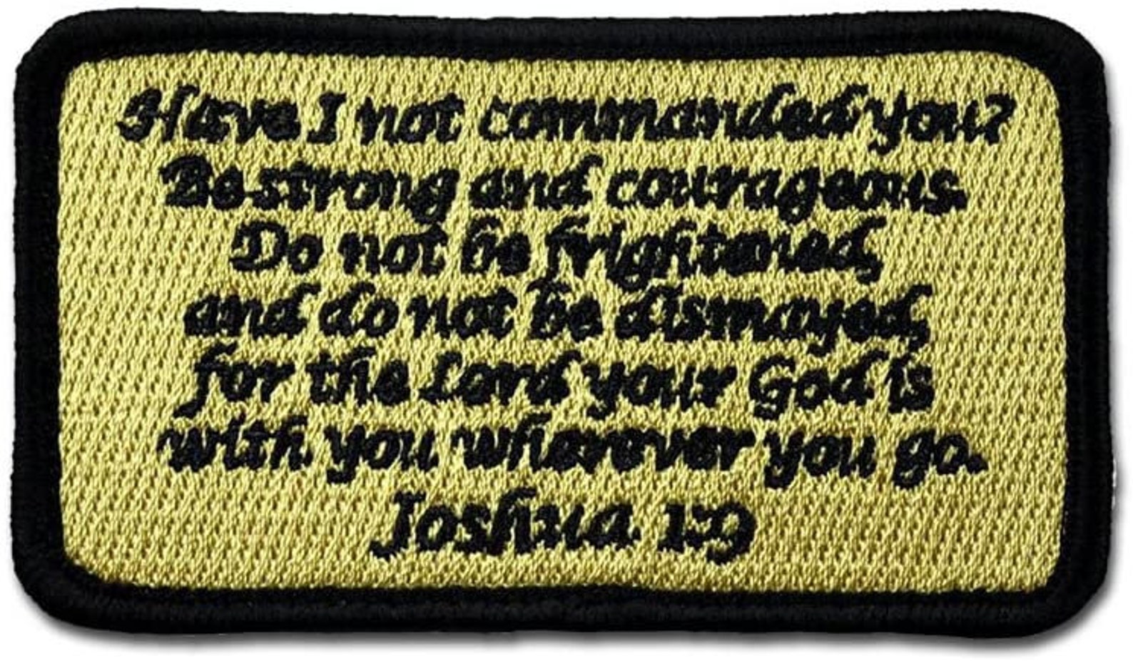 Christian Patch Velcro Joshua 19 3D Embroidered Religious Etsy