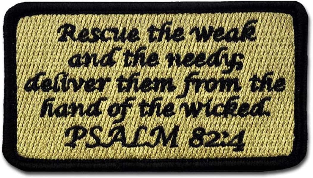 PSALM 824 Christian Morale Patch 3D Embroidered Faith Etsy
