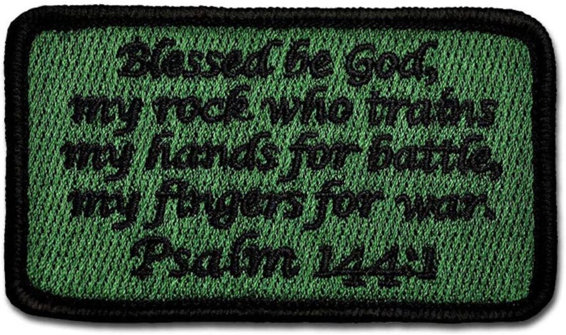 Psalm 1441 Christian Morale Patches Velcro 3D Embroidered Etsy