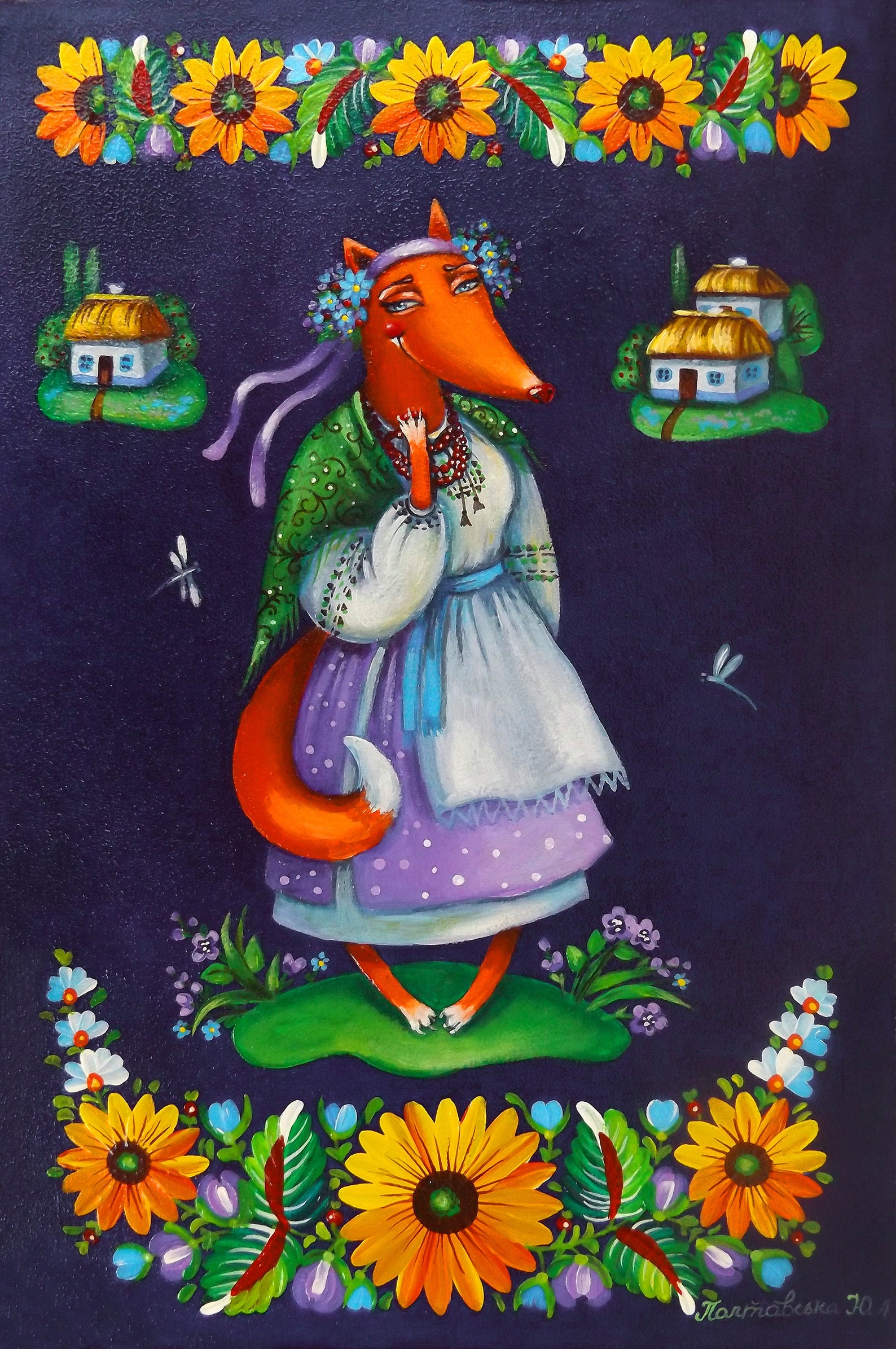 Fuchs Bild Original Gemälde Fuchs Original Malerei Fuchs Etsy