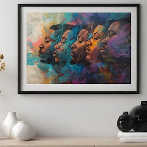 Black men printable wall art | DIGITAL DOWNLOAD | Modern wall art | African portrait | Black art print | Black men abstract art