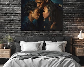 My Hero Family printable wall art | DIGITAL DOWNLOAD | Modern wall art | African portrait | Black art print | Black Family abstract art