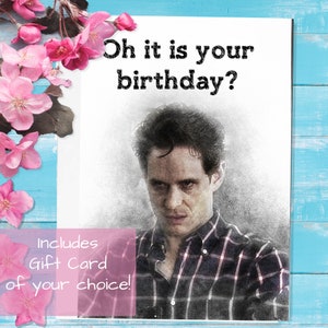 It&#39;s Always Sunny in Philadelphia Dennis Reynolds Greeting Card - Gift Card Included - TV Show Birthday Anniversary Christmas Halloween Gift