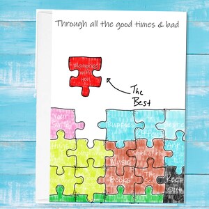 Heartfelt Love Puzzle Gedicht Karte Geschenk - Besonderer Jemand - das Beste was ich je hatte - Puzzleteile - Sarkastisch - Geburtstag, Abschlussfeier, Geschenk
