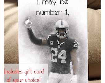 Las Vegas Raiders Charles Woodson Greeting Card - Gift Card Included - The Raiders Card - Birthday Anniversary Christmas Halloween NFL Gift