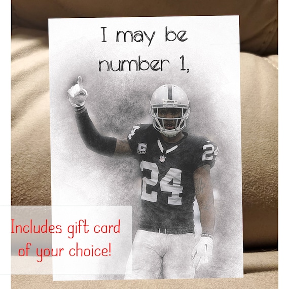 Las Vegas Raiders Charles Woodson Greeting Card Gift Card 