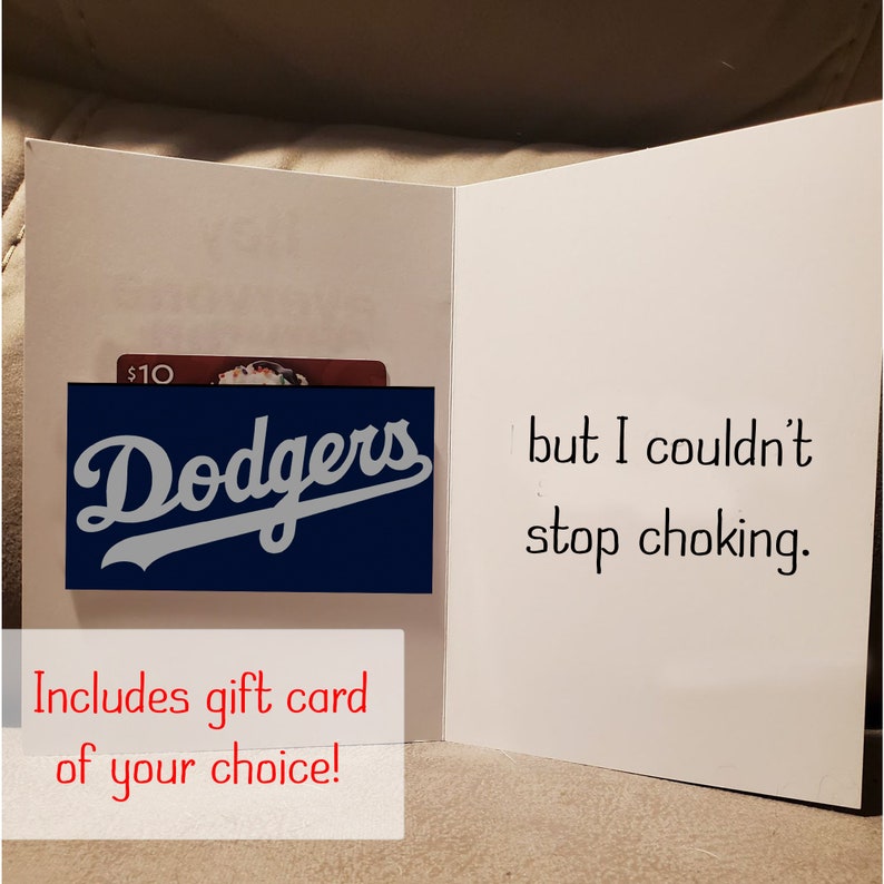 Los Angeles Dodgers Clayton Kershaw Greeting Card Gift Card Included