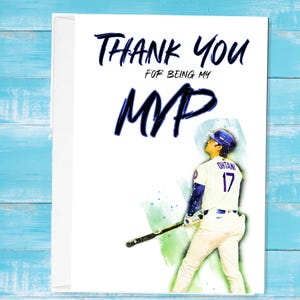Shohei Ohtani Los Angeles Dodgers Karta z pozdrowieniami - Karta podarunkowa w zestawie - Karta LAD - Urodziny Rocznica Boże Narodzenie Halloween Prezent MLB