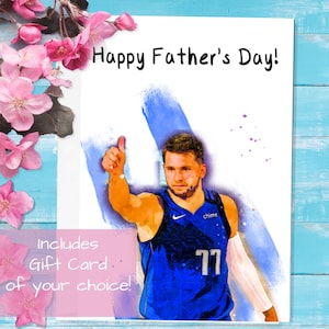 Luka Fathers Day Greeting Card - Carte-cadeau incluse - The Dal Mavericks Card - Dallas Luka Doncic pg sports basketball NBA MVP Gift