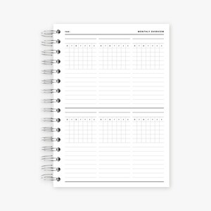 A5 Inserts : Monthly Calendar, Printable Calendar, Monthly Overview ...
