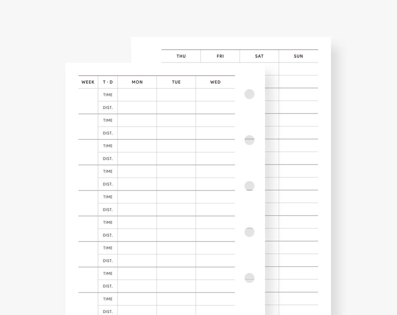 Pocket Inserts : Running Tracker Printable, Running Diary, Running Journal, Running Planner ...