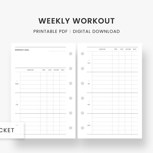 Workout Log - Etsy