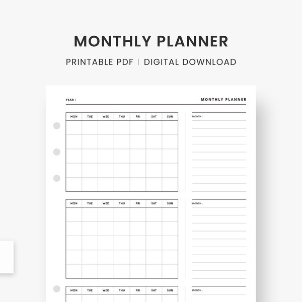 3 Months Planner - Etsy