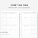 Yearly Calendar Printable, Quarterly Plan, Year at a Glance, Yearly ...