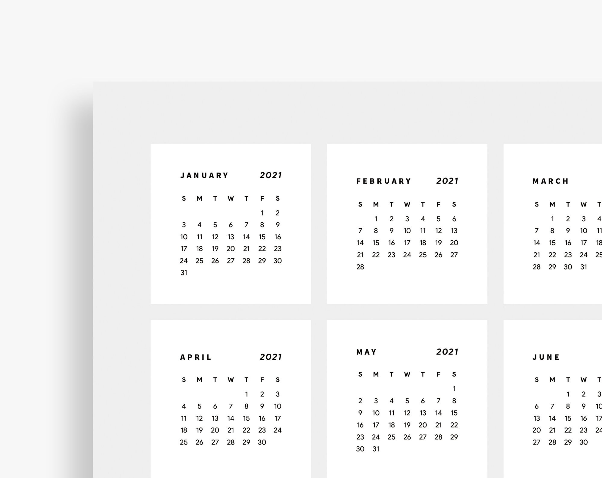 2021 mini calendar printable 2021 mini calendar printable
