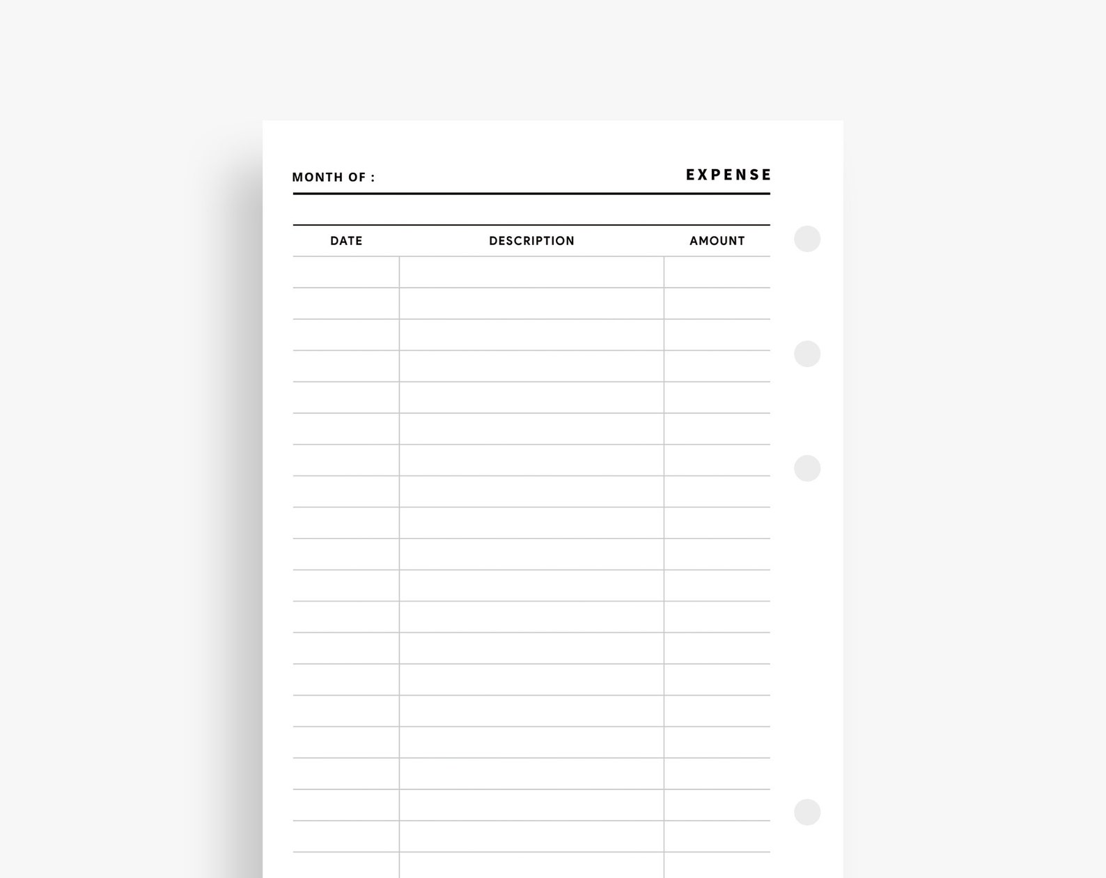 Personal Size Inserts : Printable Financial Planner, Expense Tracker ...